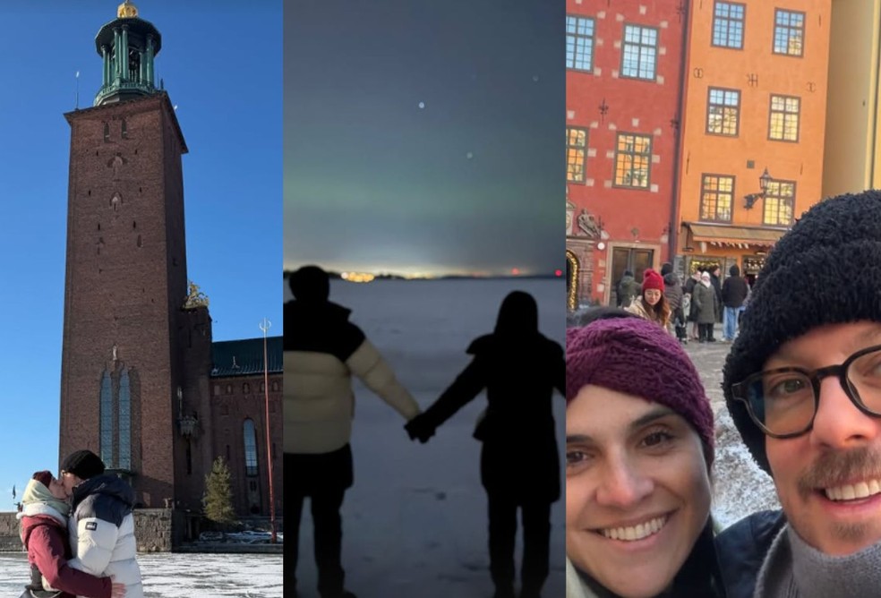 Fábio Porchat na Suécia com a namorada — Foto: Reprodução/Instagram