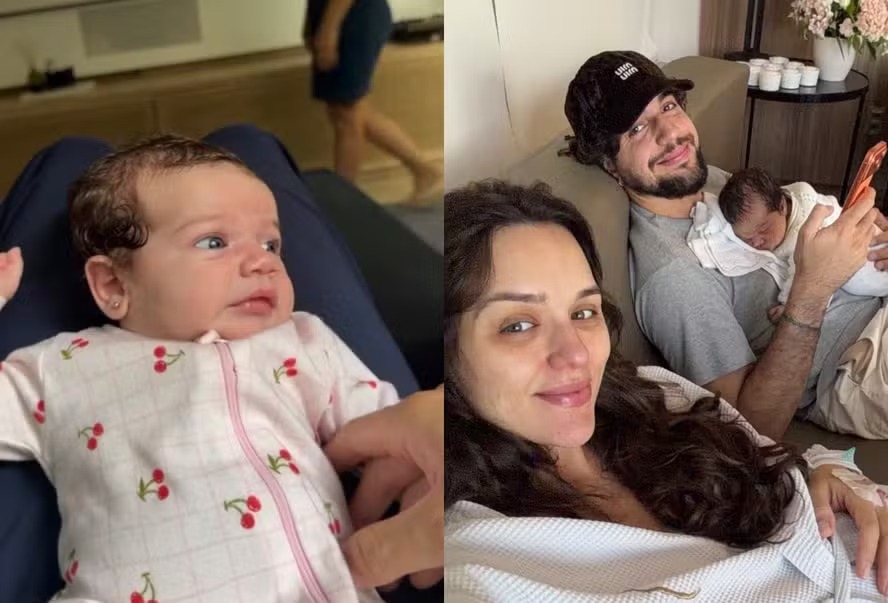 Nattan se encanta com Zuza, sua filha com Rafa Kalimann: ‘Papai caprichou’