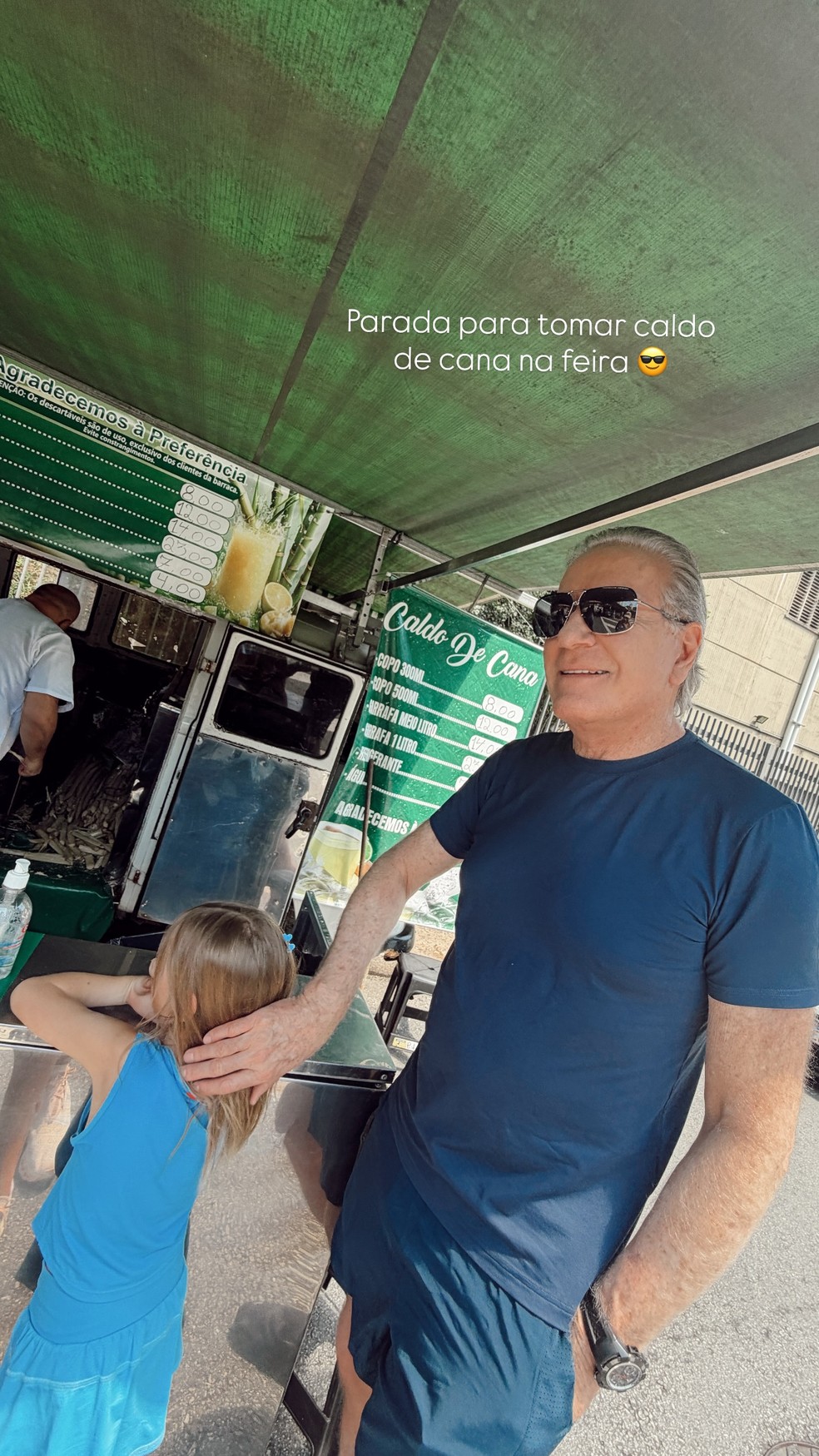 Ana Paula Siebert mostra momentos do domingo com Roberto Justus e a filha, Vicky — Foto: Reprodução/Instagram