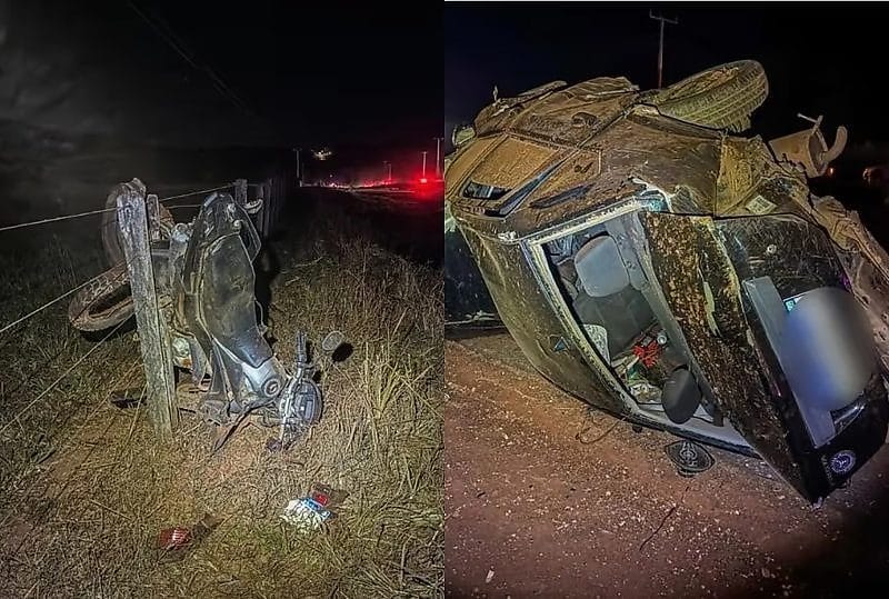 Colisão entre carro e moto mata grávida e mais duas pessoas em rodovia de MT