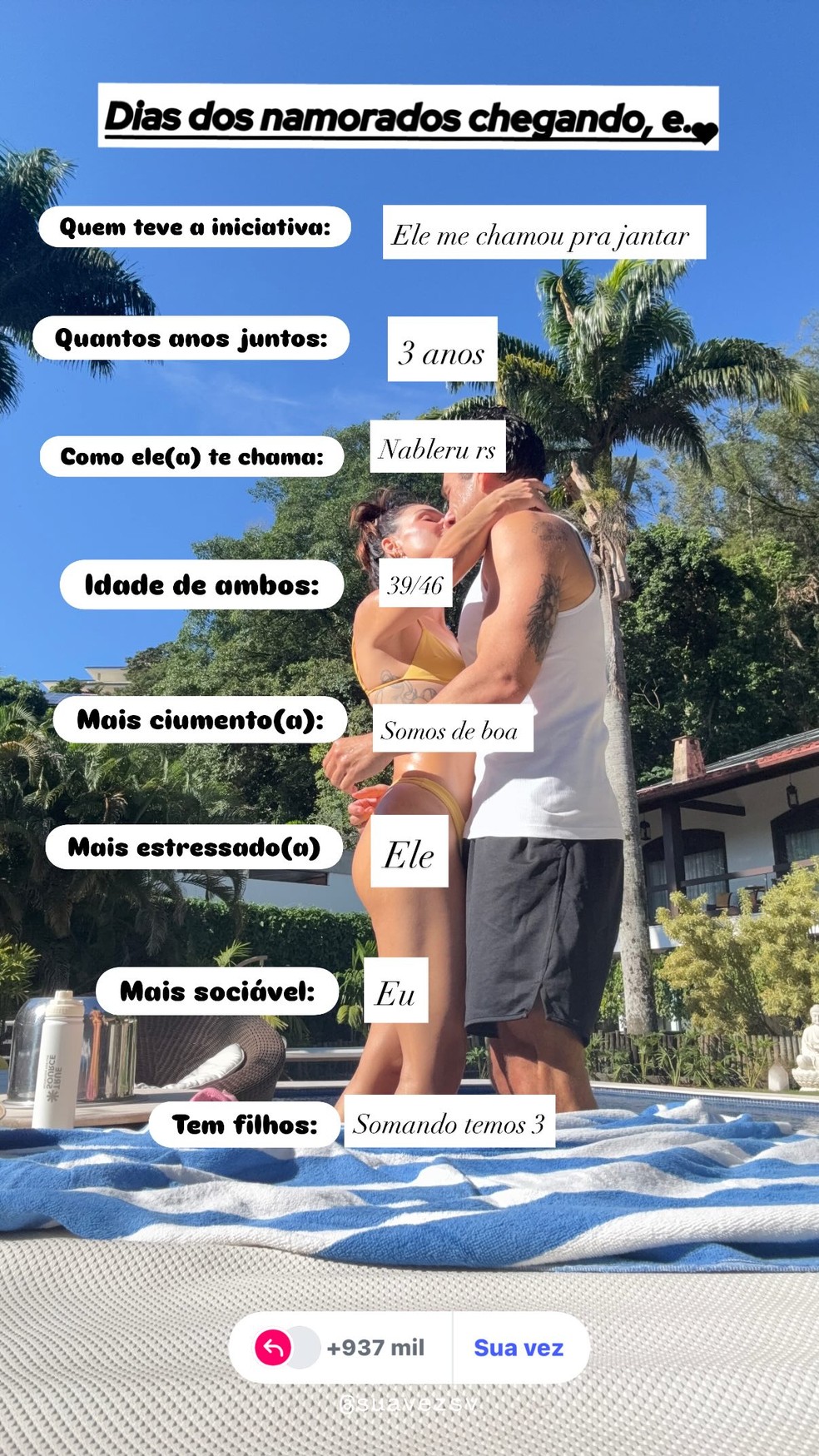 Isis Valverde responde perguntas sobre o relacionamento com Marcus Buaiz — Foto: Reprodução/Instagram